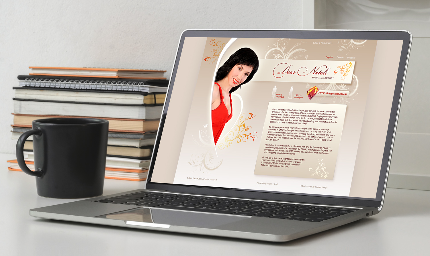 "Dear Nataly" Website Design